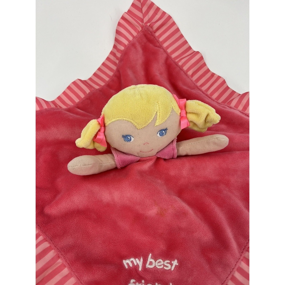 Garanimals My Best Friend Lovey Pink Security Blanket Plush Blonde Pigtails Girl